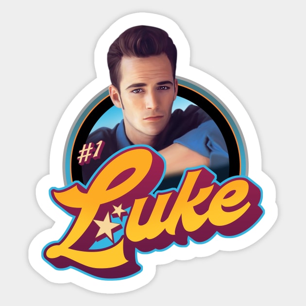 Luke Perry Sticker by Trazzo